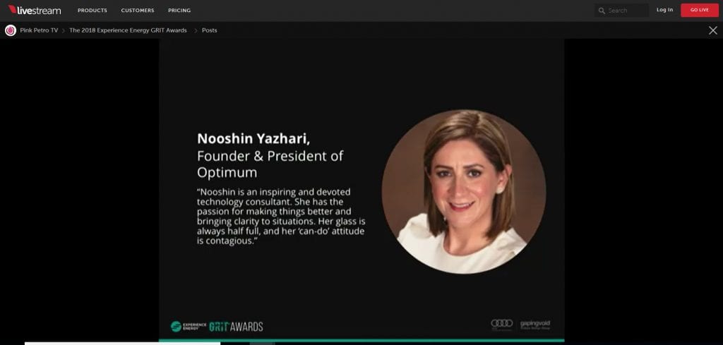 Nooshin Yazhari Grid Award Winner 2018