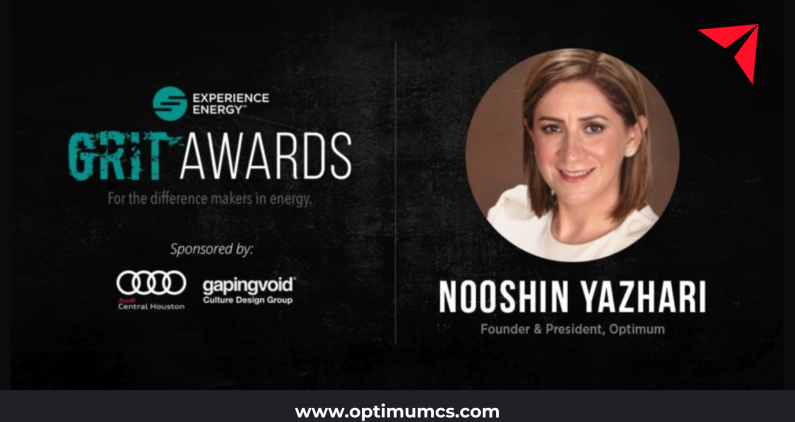 Optimum’s President, Nooshin Yazhari, has been awarded the International GRIT Award of 2018!
